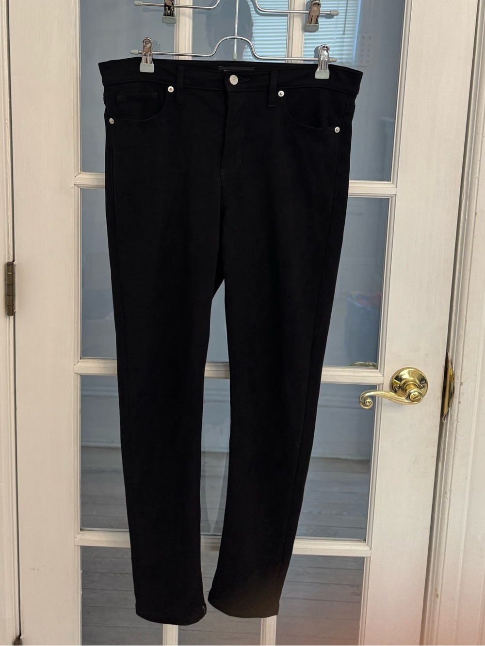 BANANA REPUBLIC Women’s Black Faux Suede High Rise Skinny Pants Size 6